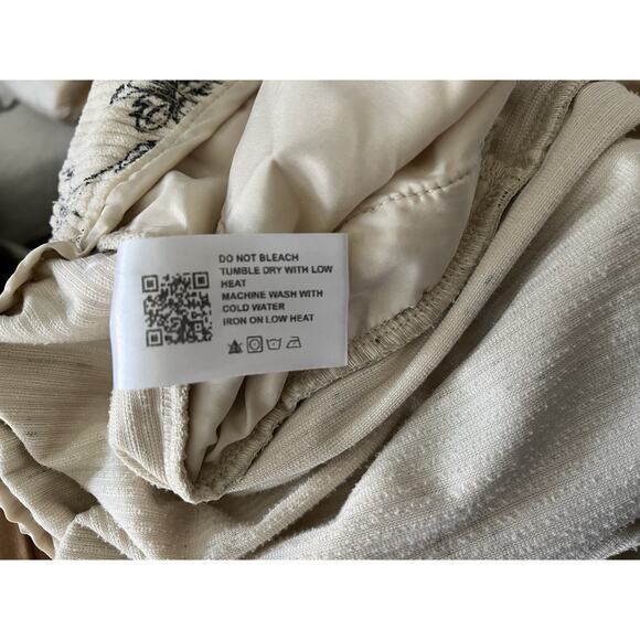 CORDUROY FLORAL MIDDLE WAIST WIDE LEG TROUSERS CURVE & PLUS OXL - Picture 6 of 8